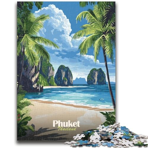 Puzzles für Teenager, 1000 Teile, Phuket, Thailand, Strand, anspruchsvolles Spiel und Familienspiel, Wanddekoration, einzigartige Geburtstags (Größe 38x26cm) von NCVAZHASO