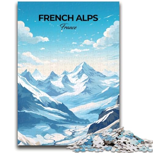 Puzzles für Teenager, 1000-teiliges Puzzle, Französische Alpen, Reisen, pädagogisches Spielzeug zum Stressabbau, Eltern-Kind-Interaktion für Kinder ab 14 Jahren (Größe 50x70cm) von NCVAZHASO