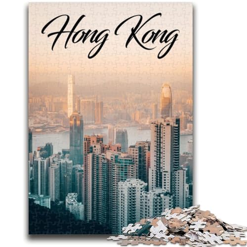 Puzzles für Teenager, 1000-teiliges Puzzle, Hongkong, anspruchsvolles Spiel und Familienspiel, Wanddekoration, einzigartige Geburtstags (Größe 50x70cm) von NCVAZHASO