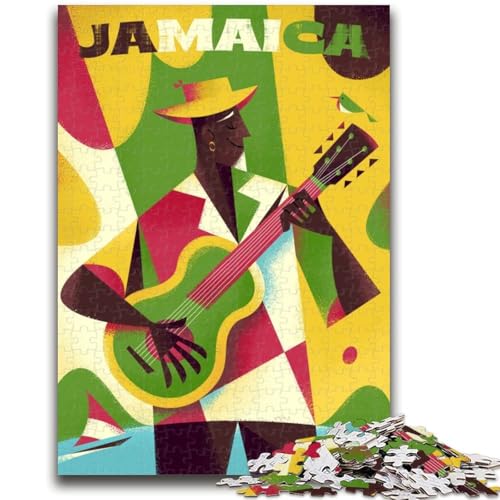 Puzzles für Teenager, 1000-teiliges Puzzle, Jamaika-Musikposter, pädagogisches Spielzeug zum Stressabbau, Eltern-Kind-Interaktion für Kinder ab 14 Jahren (Größe 50x70cm) von NCVAZHASO