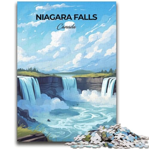 Puzzles für Teenager, 1000-teiliges Puzzle, Niagarafälle, Kanada, anspruchsvolles Spiel und Familienspiel, Wanddekoration, einzigartige Geburtstags (Größe 38x52cm) von NCVAZHASO