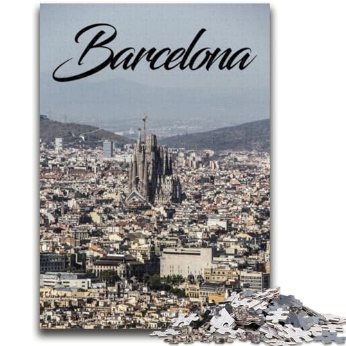 Puzzles für Teenager, 1000-teiliges Puzzle Barcelona, anspruchsvolles Spiel und Familienspiel, Wanddekoration, einzigartige Geburtstags (Größe 50x70cm) von NCVAZHASO