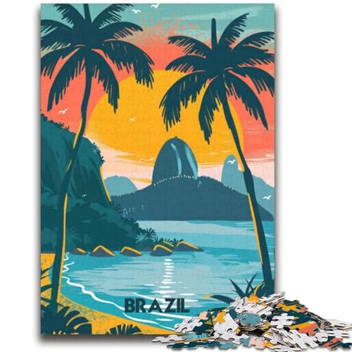 Puzzles für Teenager, 1000-teiliges Puzzle Brasilianisches Paradies, pädagogisches Spielzeug zum Stressabbau, Eltern-Kind-Interaktion für Kinder ab 14 Jahren (Größe 38x52cm) von NCVAZHASO