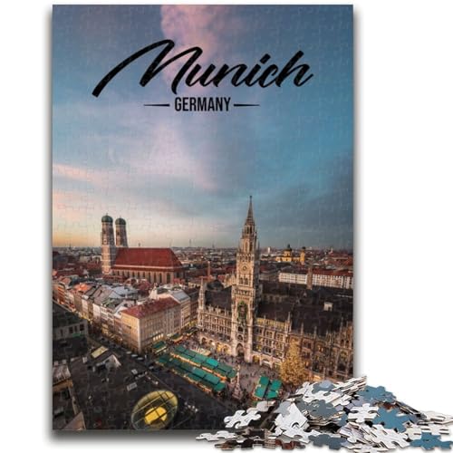 Puzzles für Teenager, 1000-teiliges Puzzle München, pädagogisches Spielzeug zum Stressabbau, Eltern-Kind-Interaktion für Kinder ab 14 Jahren (Größe 38x26cm) von NCVAZHASO