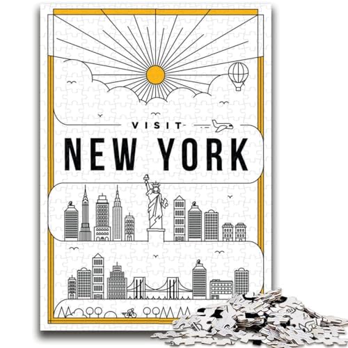 Puzzles für Teenager, 1000-teiliges Puzzle New York City, pädagogisches Spielzeug zum Stressabbau, Eltern-Kind-Interaktion für Kinder ab 14 Jahren (Größe 50x70cm) von NCVAZHASO