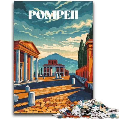 Puzzles für Teenager, 1000-teiliges Puzzle Ruinen von Pompeji, anspruchsvolles Spiel und Familienspiel, Wanddekoration, einzigartige Geburtstags (Größe 38x52cm) von NCVAZHASO