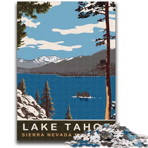 Puzzles für Teenager, Lake Tahoe, geeignet für Kinder ab 14 Jahren, Familienspiele, tolle Geschenke für die ganze Familie (Größe 50x70cm) von NCVAZHASO