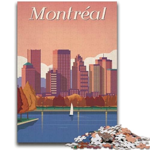 Puzzles für Teenager Montreal Geeignet für Kinder ab 14 Jahren Familienspiele Gut geeignet als Geschenk für die ganze Familie (Größe 38x52cm) von NCVAZHASO