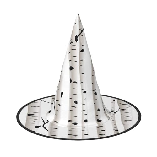 NDDCEDEW Birke Tree Print Halloween Hüte Hexe Zauberer Hüte für Festlichkeiten Cosplay NDDCEDEW Birke Tree Print Halloween Hüte Hexe Zauberer Hüte für Festlichkeiten Cosplay von NDDCEDEW