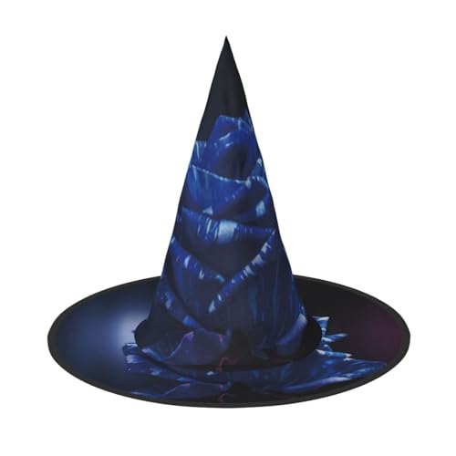 NDDCEDEW Blaue Rosen-Druck, Halloween-Hüte, Hexen-Zauberer-Hüte für Feste, Cosplay NDDCEDEW Blaue Rosen-Druck, Halloween-Hüte, Hexen-Zauberer-Hüte für Feste, Cosplay von NDDCEDEW