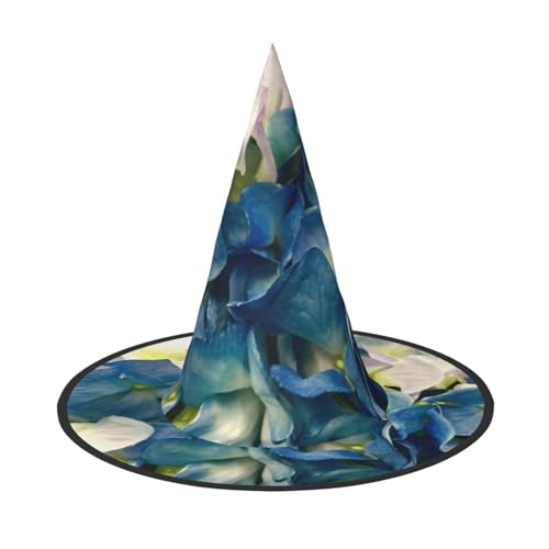 NDDCEDEW Blauer Blumendruck Halloween Hüte Hexe Zauberer Hüte für Feste Cosplay NDDCEDEW Blauer Blumendruck Halloween Hüte Hexe Zauberer Hüte für Feste Cosplay von NDDCEDEW