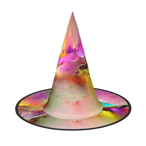 NDDCEDEW Bunte Halloween-Hüte mit Aurora-Druck, Hexen-Zauberer-Hüte für Feste, Cosplay NDDCEDEW Bunte Halloween-Hüte mit Aurora-Druck, Hexen-Zauberer-Hüte für Feste, Cosplay von NDDCEDEW