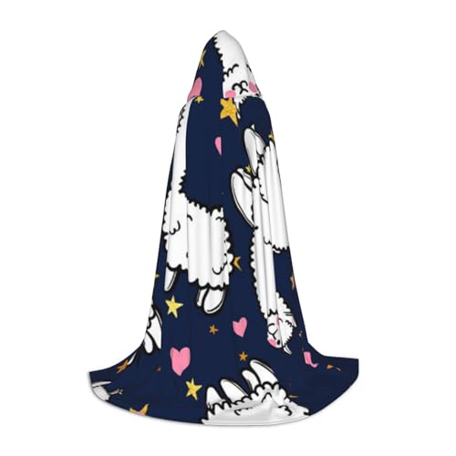 NDDCEDEW Camel Pink Heart Print Hooded Cape For Teens Floor Length Hooded Cape NDDCEDEW Camel Pink Heart Print Hooded Cape For Teens Floor Length Hooded Cape von NDDCEDEW