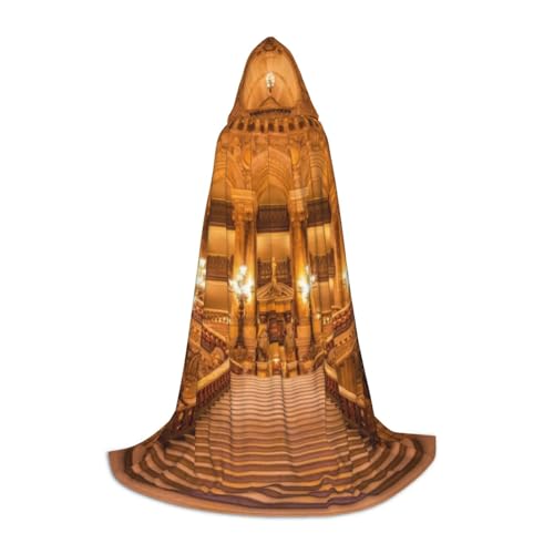 NDDCEDEW Europäischer goldener Gothic-Druck, Kapuzenumhang für Jugendliche, bodenlanger Kapuzenumhang NDDCEDEW Europäischer goldener Gothic-Druck, Kapuzenumhang für Jugendliche, bodenlanger Kapuzenumhang von NDDCEDEW