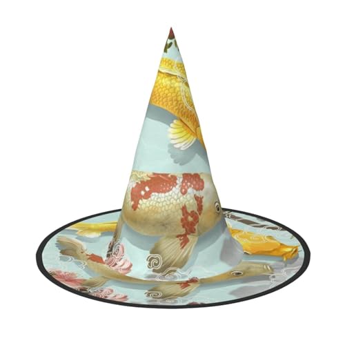 NDDCEDEW Fischliebhaber-Druck, Halloween-Hüte, Hexen-Zauberer-Hüte für Feste, Cosplay NDDCEDEW Fischliebhaber-Druck, Halloween-Hüte, Hexen-Zauberer-Hüte für Feste, Cosplay von NDDCEDEW