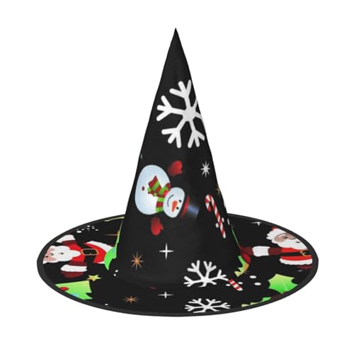 NDDCEDEW Frohe Weihnachten Druck Halloween Hüte Hexe Zauberer Hüte für Festlichkeiten Cosplay NDDCEDEW Frohe Weihnachten Druck Halloween Hüte Hexe Zauberer Hüte für Festlichkeiten Cosplay von NDDCEDEW