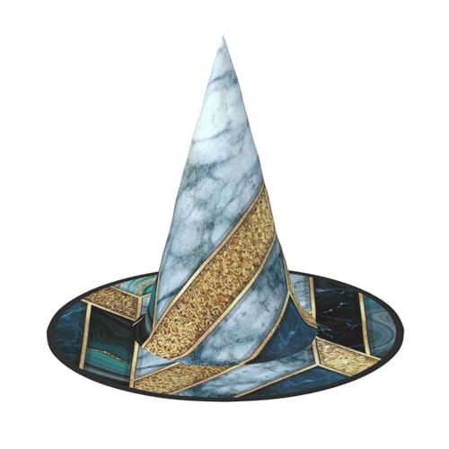 NDDCEDEW Geometrischer Marmor-Druck, Halloween-Hüte, Hexen-Zauberer-Hüte für Feste, Cosplay NDDCEDEW Geometrischer Marmor-Druck, Halloween-Hüte, Hexen-Zauberer-Hüte für Feste, Cosplay von NDDCEDEW