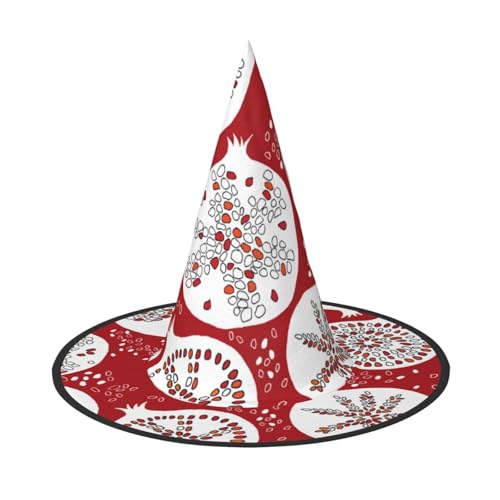 NDDCEDEW Granatapfel-Maldruck, Halloween-Hüte, Hexen-Zauberer-Hüte für Feste, Cosplay NDDCEDEW Granatapfel-Maldruck, Halloween-Hüte, Hexen-Zauberer-Hüte für Feste, Cosplay von NDDCEDEW