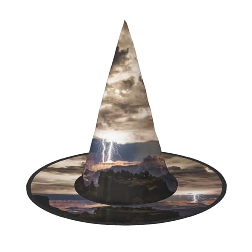 NDDCEDEW Grand Canyon Dunkler Wolkendruck Halloween Hüte Hexe Zauberer Hüte für Feste Cosplay NDDCEDEW Grand Canyon Dunkler Wolkendruck Halloween Hüte Hexe Zauberer Hüte für Feste Cosplay von NDDCEDEW