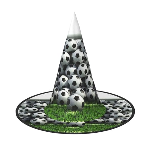 NDDCEDEW Grüner Fußballfeld-Druck, Halloween-Hüte, Hexen-Zauberer-Hüte für Feste, Cosplay NDDCEDEW Grüner Fußballfeld-Druck, Halloween-Hüte, Hexen-Zauberer-Hüte für Feste, Cosplay von NDDCEDEW