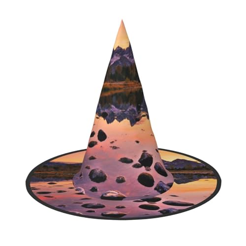NDDCEDEW Halloween-Hüte mit Bergblick bei Sonnenaufgang, Hexen-Zauberer-Hüte für Feste, Cosplay NDDCEDEW Halloween-Hüte mit Bergblick bei Sonnenaufgang, Hexen-Zauberer-Hüte für Feste, Cosplay von NDDCEDEW
