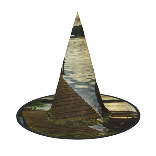 NDDCEDEW Halloween-Hüte mit Boot am See, Hexen-Zauberer-Hüte für Feste, Cosplay NDDCEDEW Halloween-Hüte mit Boot am See, Hexen-Zauberer-Hüte für Feste, Cosplay von NDDCEDEW