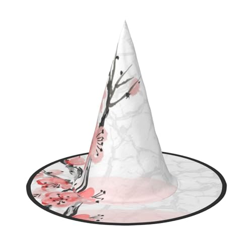 NDDCEDEW Halloween-Hüte mit Kirsch-Blumendruck, Hexen-Zauberer-Hüte für Feste, Cosplay NDDCEDEW Halloween-Hüte mit Kirsch-Blumendruck, Hexen-Zauberer-Hüte für Feste, Cosplay von NDDCEDEW