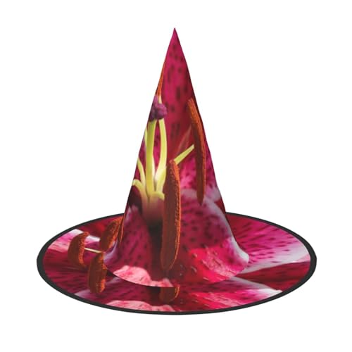 NDDCEDEW Halloween-Hüte mit Lilien-Blumendruck, Hexen-Zauberer-Hüte für Feste, Cosplay NDDCEDEW Halloween-Hüte mit Lilien-Blumendruck, Hexen-Zauberer-Hüte für Feste, Cosplay von NDDCEDEW