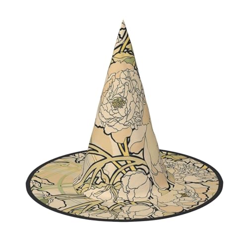 NDDCEDEW Halloween-Hüte mit Natur-Blumendruck, Hexen-Zauberer-Hüte für Feste, Cosplay NDDCEDEW Halloween-Hüte mit Natur-Blumendruck, Hexen-Zauberer-Hüte für Feste, Cosplay von NDDCEDEW