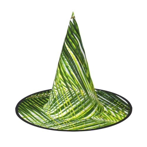 NDDCEDEW Halloween-Hüte mit Palmblättern, Grüntönen, Hexen-Zauberer-Hüte für Feste, Cosplay NDDCEDEW Halloween-Hüte mit Palmblättern, Grüntönen, Hexen-Zauberer-Hüte für Feste, Cosplay von NDDCEDEW