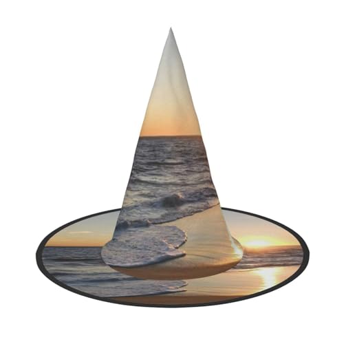 NDDCEDEW Halloween-Hüte mit Sonnenuntergang-Druck, Hexen-Zauberer-Hüte für Feste, Cosplay NDDCEDEW Halloween-Hüte mit Sonnenuntergang-Druck, Hexen-Zauberer-Hüte für Feste, Cosplay von NDDCEDEW