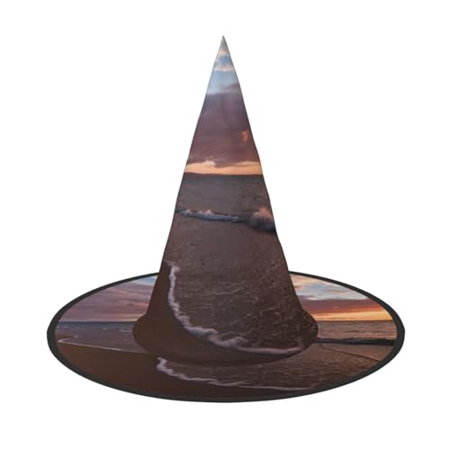 NDDCEDEW Halloween-Hüte mit Sonnenuntergang-Druck, Hexen-Zauberer-Hüte für Feste, Cosplay NDDCEDEW Halloween-Hüte mit Sonnenuntergang-Druck, Hexen-Zauberer-Hüte für Feste, Cosplay von NDDCEDEW