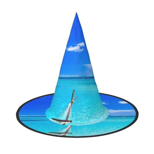 NDDCEDEW Halloween-Hüte mit tropischem Sonnenstrand, Hexen-Zauberer-Hüte für Feste, Cosplay NDDCEDEW Halloween-Hüte mit tropischem Sonnenstrand, Hexen-Zauberer-Hüte für Feste, Cosplay von NDDCEDEW