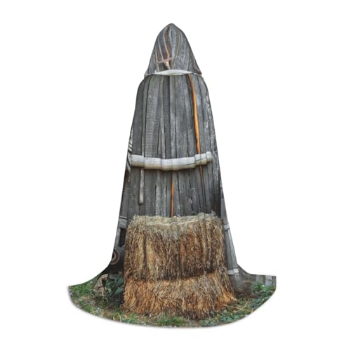 NDDCEDEW Kapuzenumhang aus Holz, Scheune, Landschaftsdruck, für Jugendliche, bodenlanger Kapuzenumhang NDDCEDEW Kapuzenumhang aus Holz, Scheune, Landschaftsdruck, für Jugendliche, bodenlanger Kapuzenumhang von NDDCEDEW