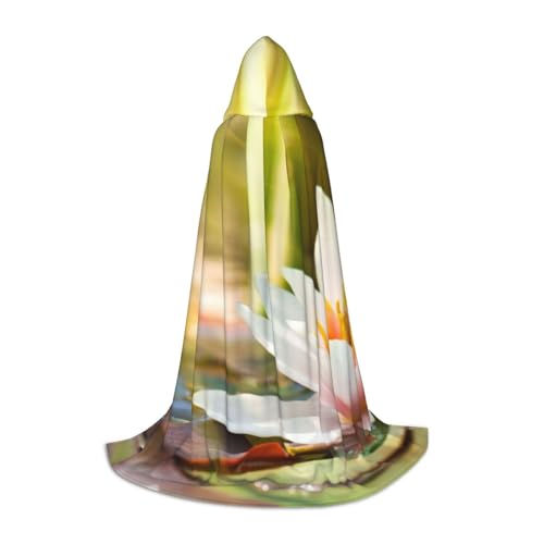 NDDCEDEW Kapuzenumhang mit Lotusblüten-Druck, für Teenager, bodenlanger Kapuzenumhang NDDCEDEW Kapuzenumhang mit Lotusblüten-Druck, für Teenager, bodenlanger Kapuzenumhang von NDDCEDEW