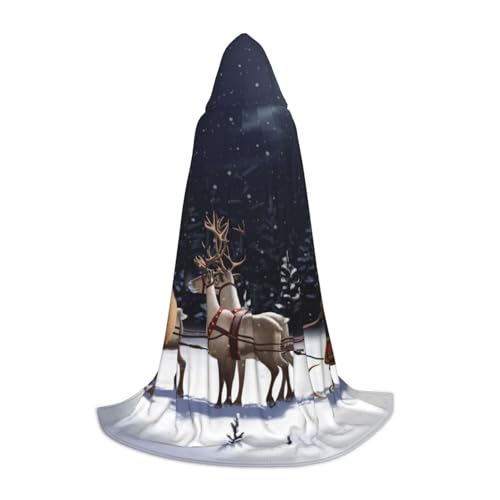 NDDCEDEW Kapuzenumhang mit Weihnachtsmann-Aufdruck, für Teenager, bodenlanger Kapuzenumhang NDDCEDEW Kapuzenumhang mit Weihnachtsmann-Aufdruck, für Teenager, bodenlanger Kapuzenumhang von NDDCEDEW