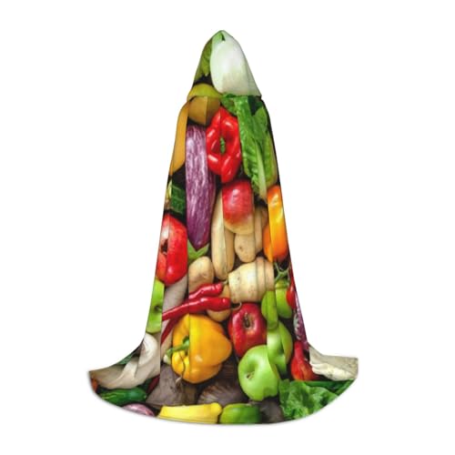 NDDCEDEW Kapuzenumhang mit frischem Obst und Gemüse bedruckt, für Teenager, bodenlanger Kapuzenumhang NDDCEDEW Kapuzenumhang mit frischem Obst und Gemüse bedruckt, für Teenager, bodenlanger Kapuzenumhang von NDDCEDEW