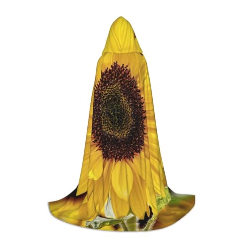 NDDCEDEW Kapuzenumhang mit gelbem Sonnenblumen-Aufdruck, für Teenager, bodenlanger Kapuzenumhang NDDCEDEW Kapuzenumhang mit gelbem Sonnenblumen-Aufdruck, für Teenager, bodenlanger Kapuzenumhang von NDDCEDEW