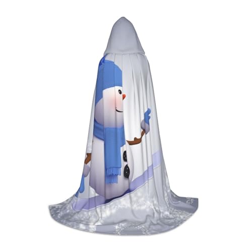 NDDCEDEW Kapuzenumhang mit niedlichem Schneemann-Druck, für Teenager, bodenlanger Kapuzenumhang NDDCEDEW Kapuzenumhang mit niedlichem Schneemann-Druck, für Teenager, bodenlanger Kapuzenumhang von NDDCEDEW