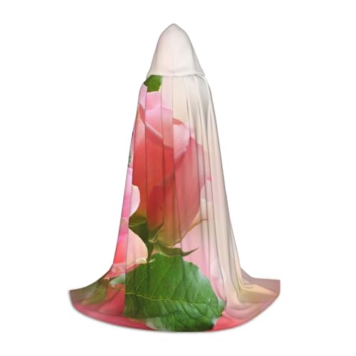 NDDCEDEW Kapuzenumhang mit rosa Rosen für Teenager, bodenlanger Kapuzenumhang NDDCEDEW Kapuzenumhang mit rosa Rosen für Teenager, bodenlanger Kapuzenumhang von NDDCEDEW