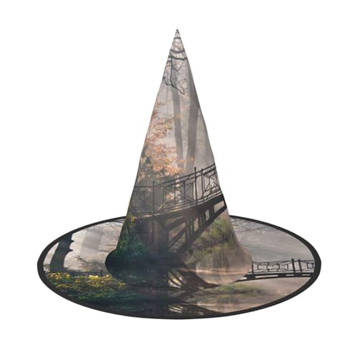 NDDCEDEW Landschaftsdruck Halloween Hüte Hexe Zauberer Hüte für Feste Cosplay NDDCEDEW Landschaftsdruck Halloween Hüte Hexe Zauberer Hüte für Feste Cosplay von NDDCEDEW