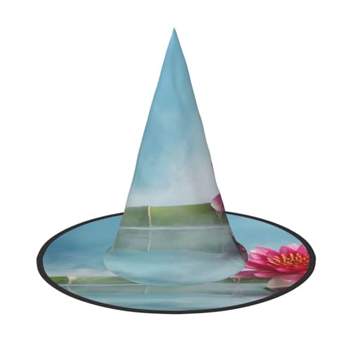 NDDCEDEW Lotusblume, Bambus-Druck, Halloween-Hüte, Hexen-Zauberer-Hüte für Feste, Cosplay NDDCEDEW Lotusblume, Bambus-Druck, Halloween-Hüte, Hexen-Zauberer-Hüte für Feste, Cosplay von NDDCEDEW