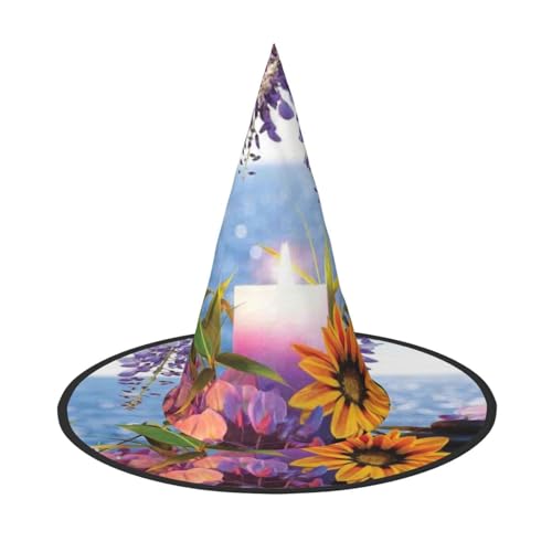 NDDCEDEW Massagesteine mit Gänseblümchen-Druck, Halloween-Hüte, Hexen-Zauberer-Hüte für Feste, Cosplay NDDCEDEW Massagesteine mit Gänseblümchen-Druck, Halloween-Hüte, Hexen-Zauberer-Hüte für Feste, Cosplay von NDDCEDEW