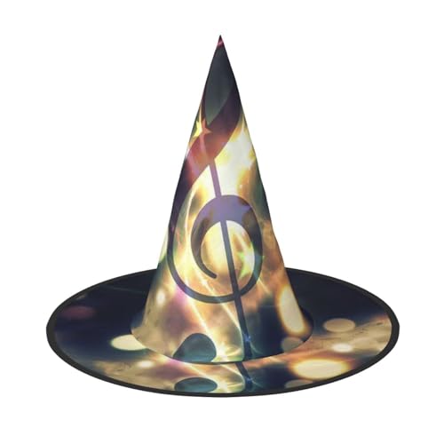 NDDCEDEW Musiknoten-Druck, Halloween-Hüte, Hexen-Zauberer-Hüte für Feste, Cosplay NDDCEDEW Musiknoten-Druck, Halloween-Hüte, Hexen-Zauberer-Hüte für Feste, Cosplay von NDDCEDEW