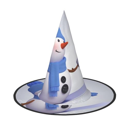 NDDCEDEW Niedlicher Schneemann-Druck, Halloween-Hüte, Hexen-Zauberer-Hüte für Feste, Cosplay NDDCEDEW Niedlicher Schneemann-Druck, Halloween-Hüte, Hexen-Zauberer-Hüte für Feste, Cosplay von NDDCEDEW