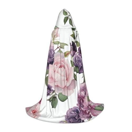 NDDCEDEW Rose-Print Kapuzenumhang für Jugendliche Bodenlang Kapuzenumhang NDDCEDEW Rose-Print Kapuzenumhang für Jugendliche Bodenlang Kapuzenumhang von NDDCEDEW