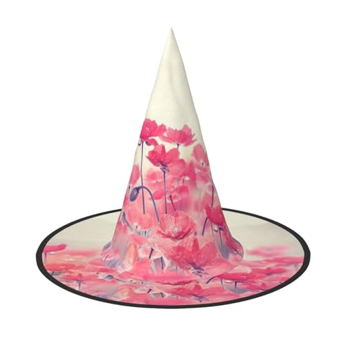 NDDCEDEW Rote Blumen Druck Halloween Hüte Hexe Zauberer Hüte für Feste Cosplay NDDCEDEW Rote Blumen Druck Halloween Hüte Hexe Zauberer Hüte für Feste Cosplay von NDDCEDEW