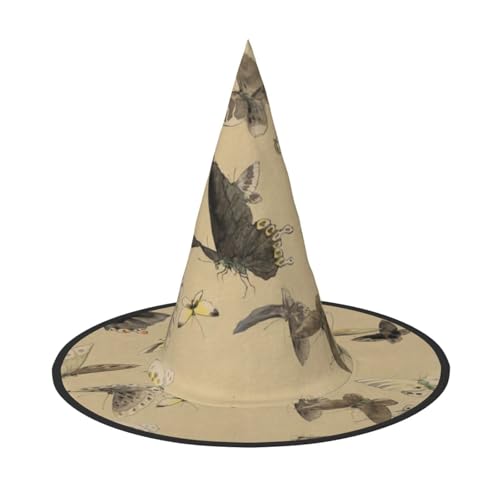 NDDCEDEW Schmetterlingsmalerei-Druck, Halloween-Hüte, Hexen-Zauberer-Hüte für Feste, Cosplay NDDCEDEW Schmetterlingsmalerei-Druck, Halloween-Hüte, Hexen-Zauberer-Hüte für Feste, Cosplay von NDDCEDEW