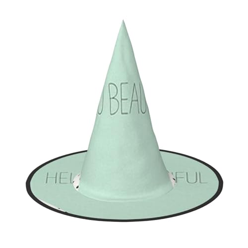 NDDCEDEW Schöne Halloween-Hüte mit Herz-Druck, Hexen-Zauberer-Hüte für Feste, Cosplay NDDCEDEW Schöne Halloween-Hüte mit Herz-Druck, Hexen-Zauberer-Hüte für Feste, Cosplay von NDDCEDEW