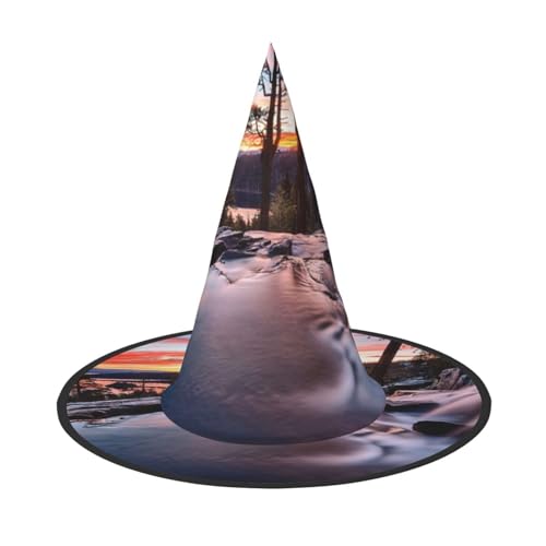 NDDCEDEW Schöne Halloween-Hüte mit See-Druck, Hexen-Zauberer-Hüte für Feste, Cosplay NDDCEDEW Schöne Halloween-Hüte mit See-Druck, Hexen-Zauberer-Hüte für Feste, Cosplay von NDDCEDEW